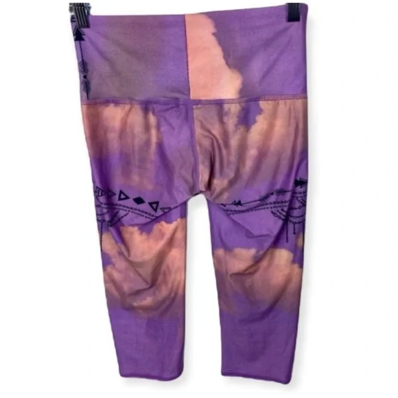 Teeki Purple Haze Tribal Chains Arrows Legging High Rise Recycled Water Bottles - Picture 3 of 6